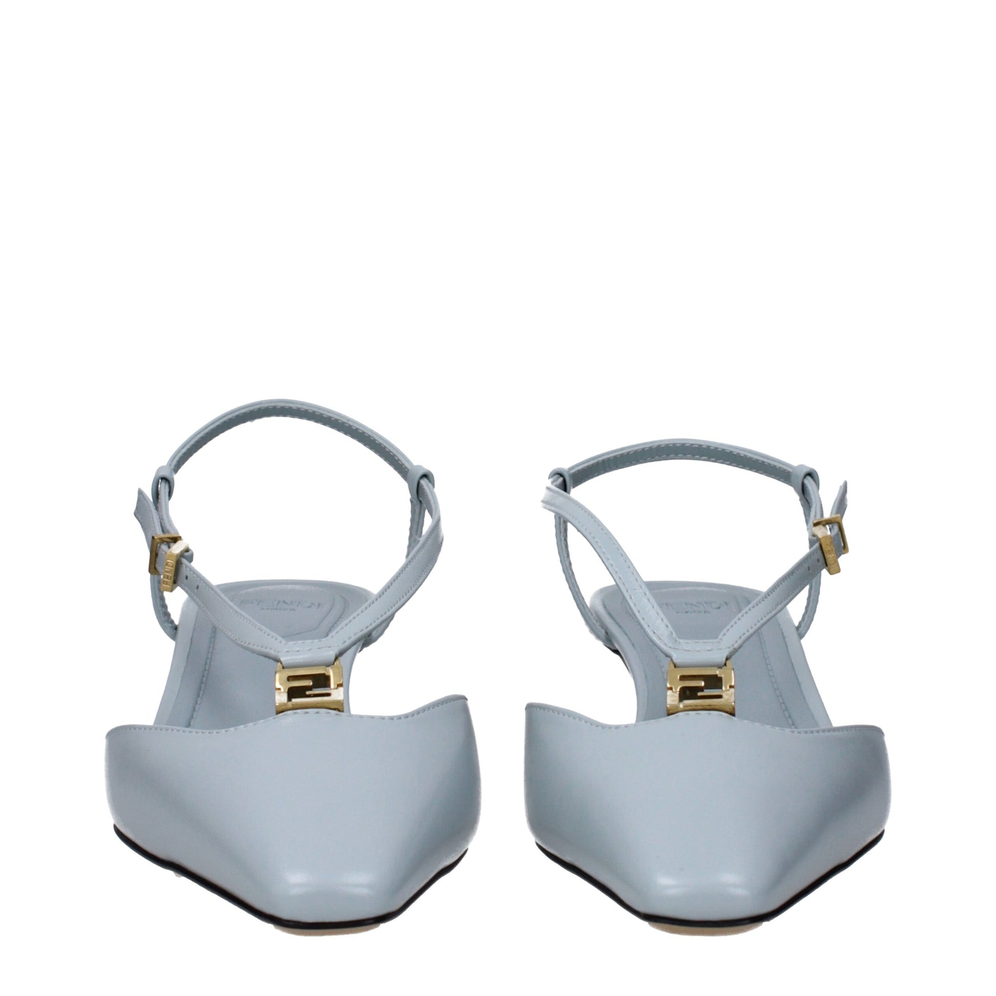 Light Blue Leather Sandals