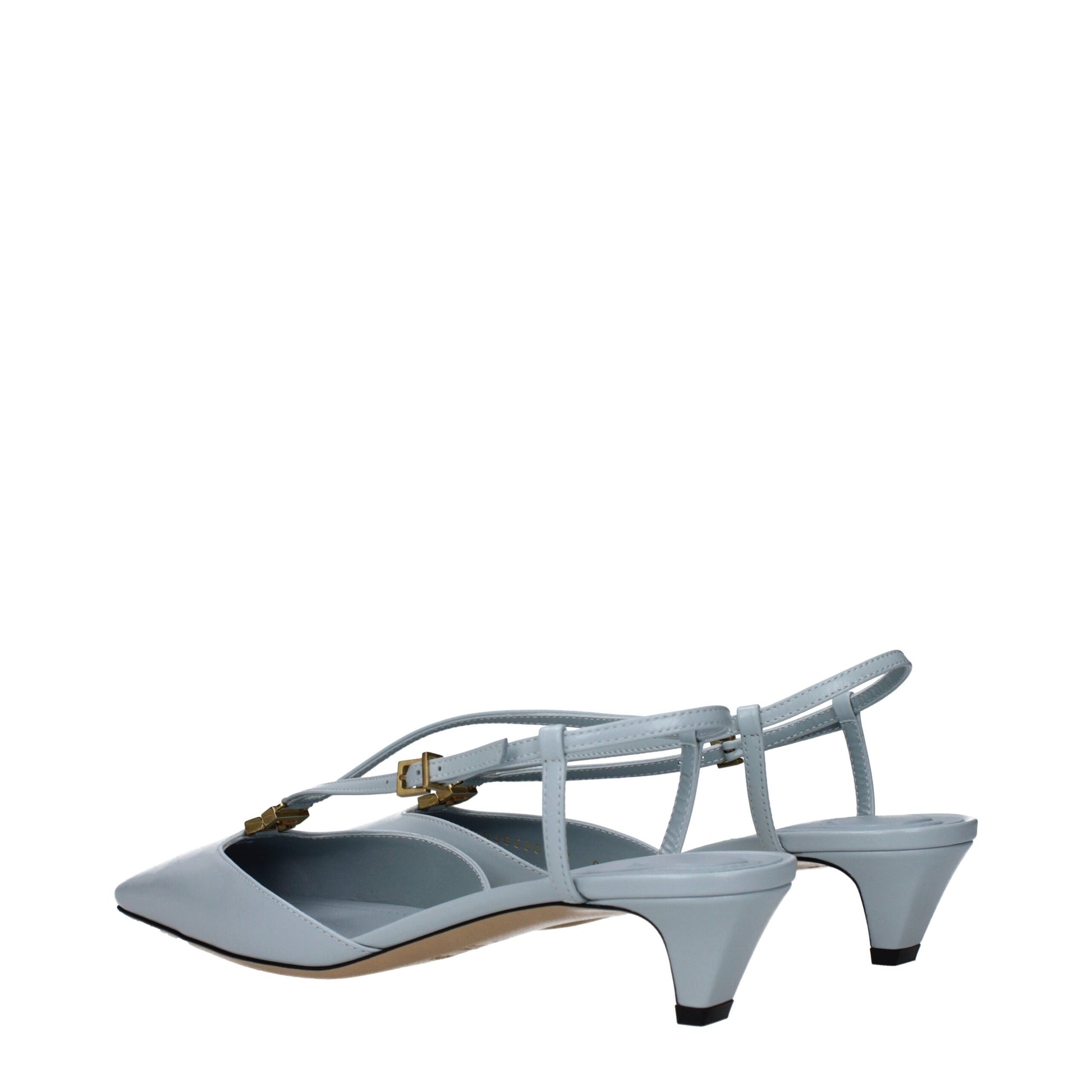 Light Blue Leather Sandals