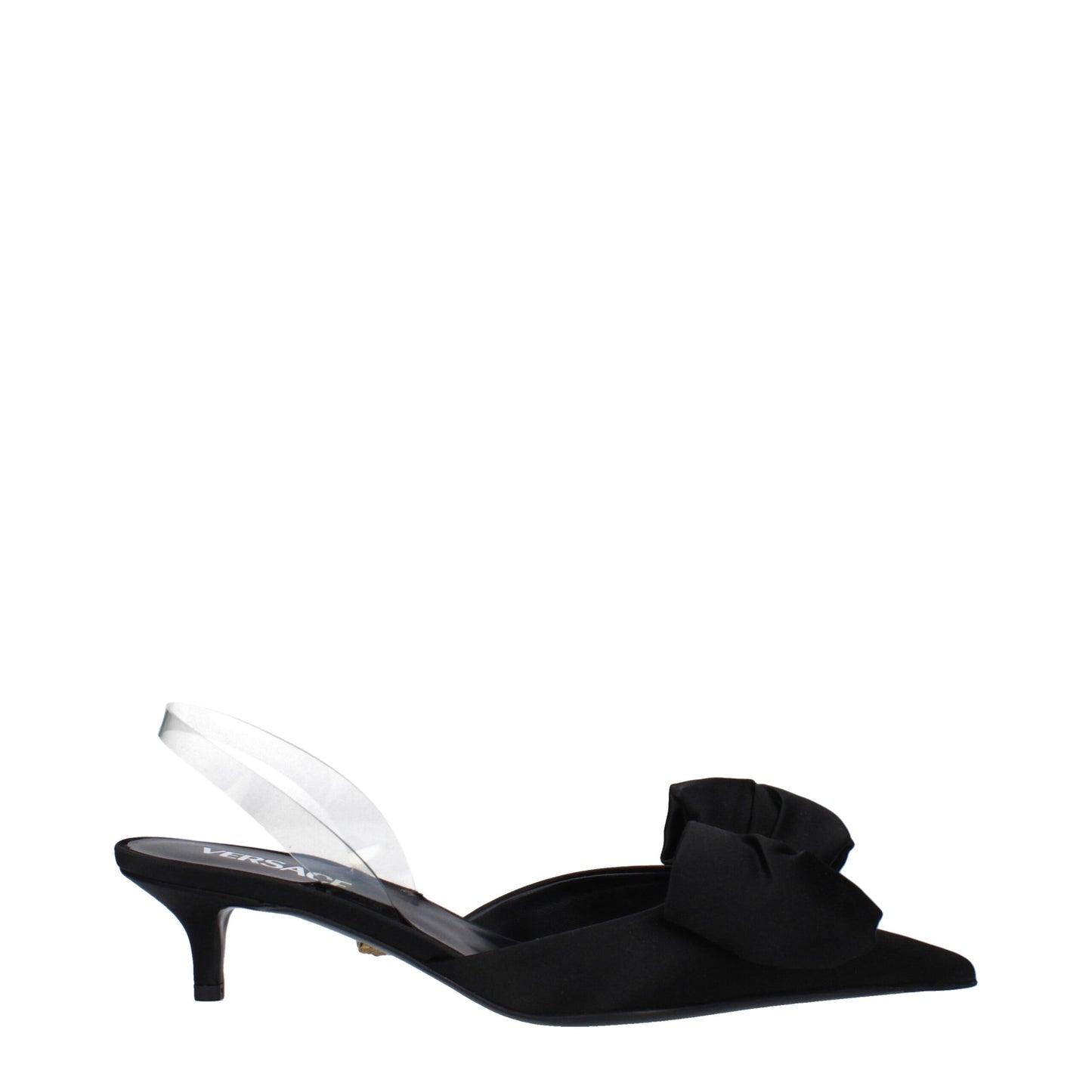 Black Satin Sandals