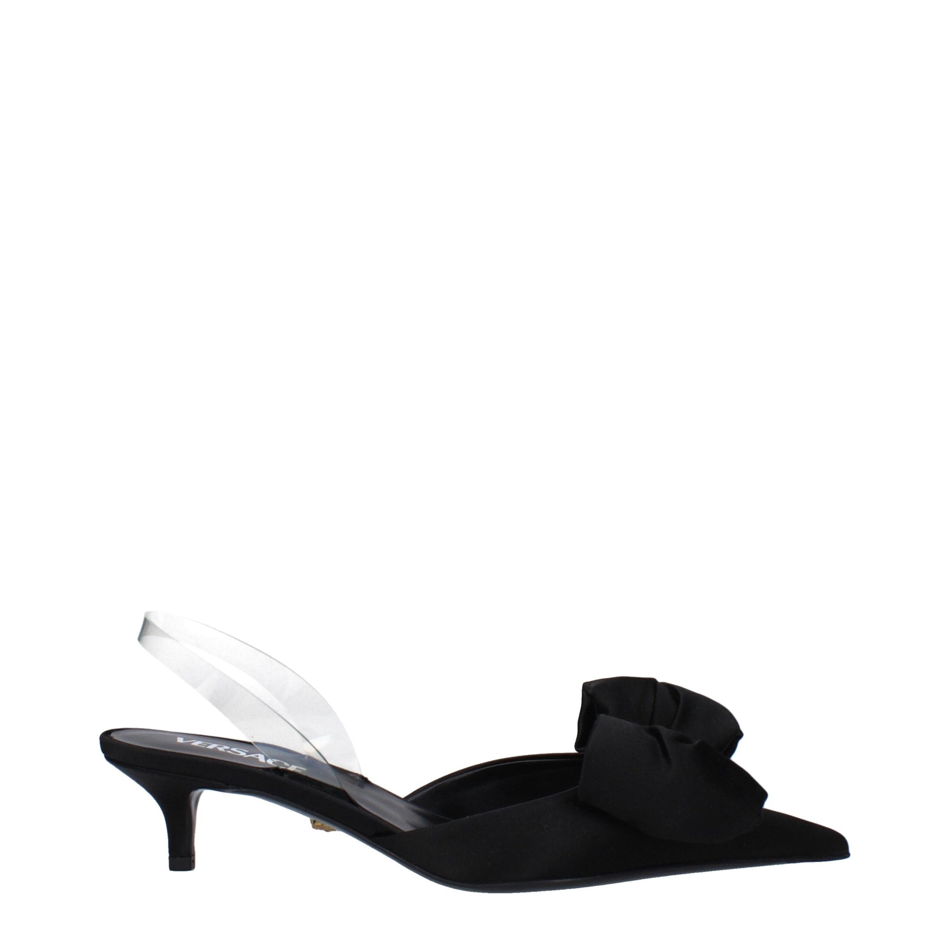 Black Satin Sandals