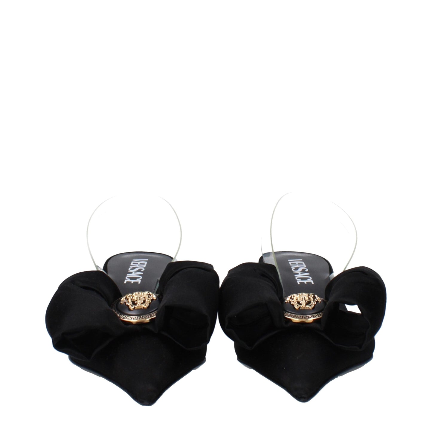 Black Satin Sandals