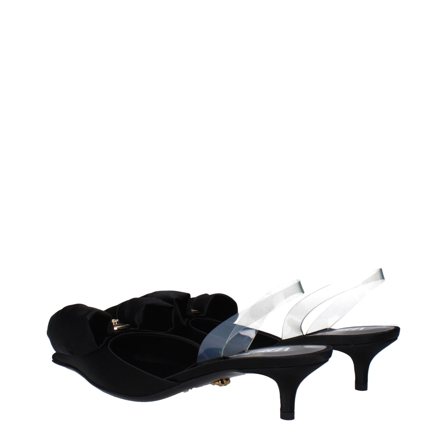 Black Satin Sandals