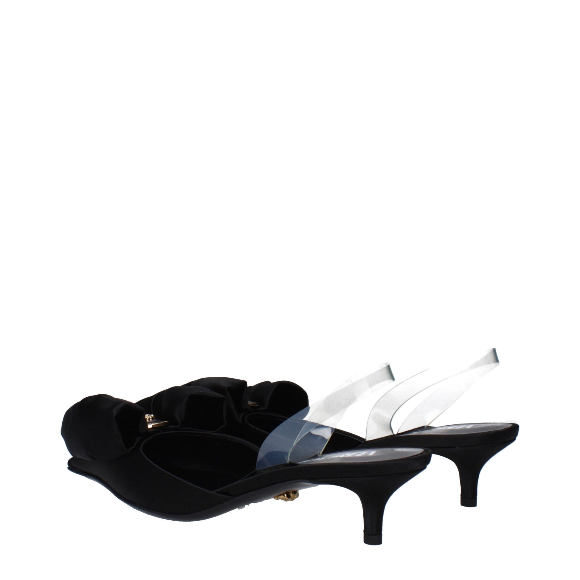 Black Satin Sandals