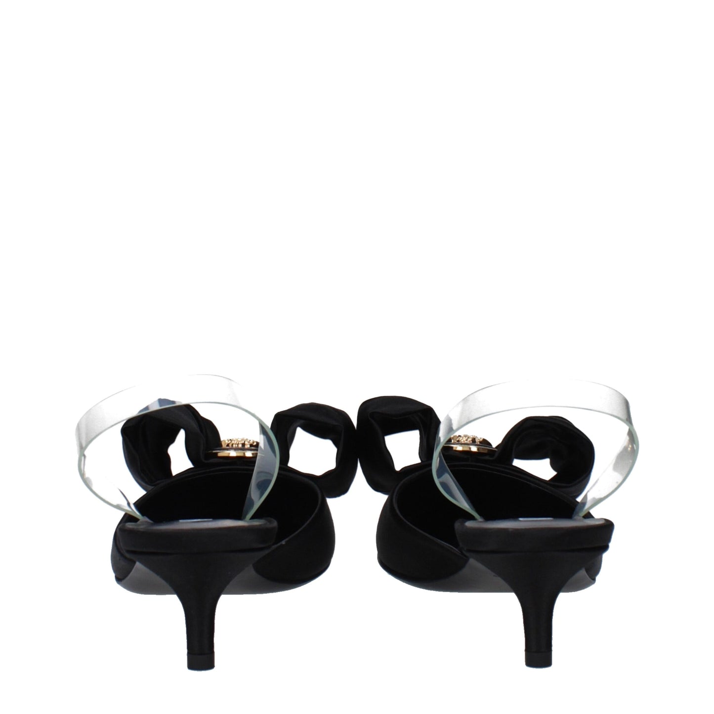 Black Satin Sandals
