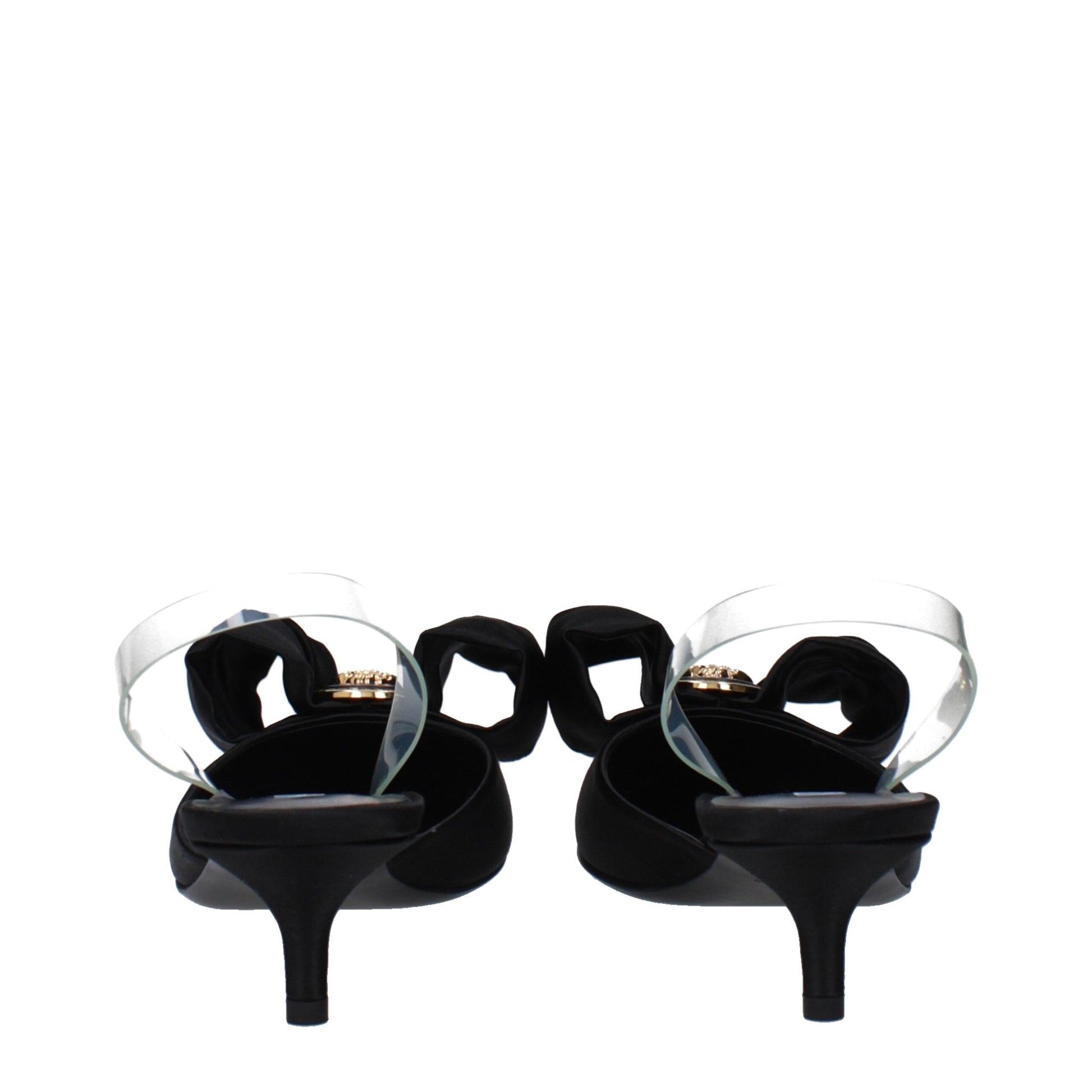 Black Satin Sandals
