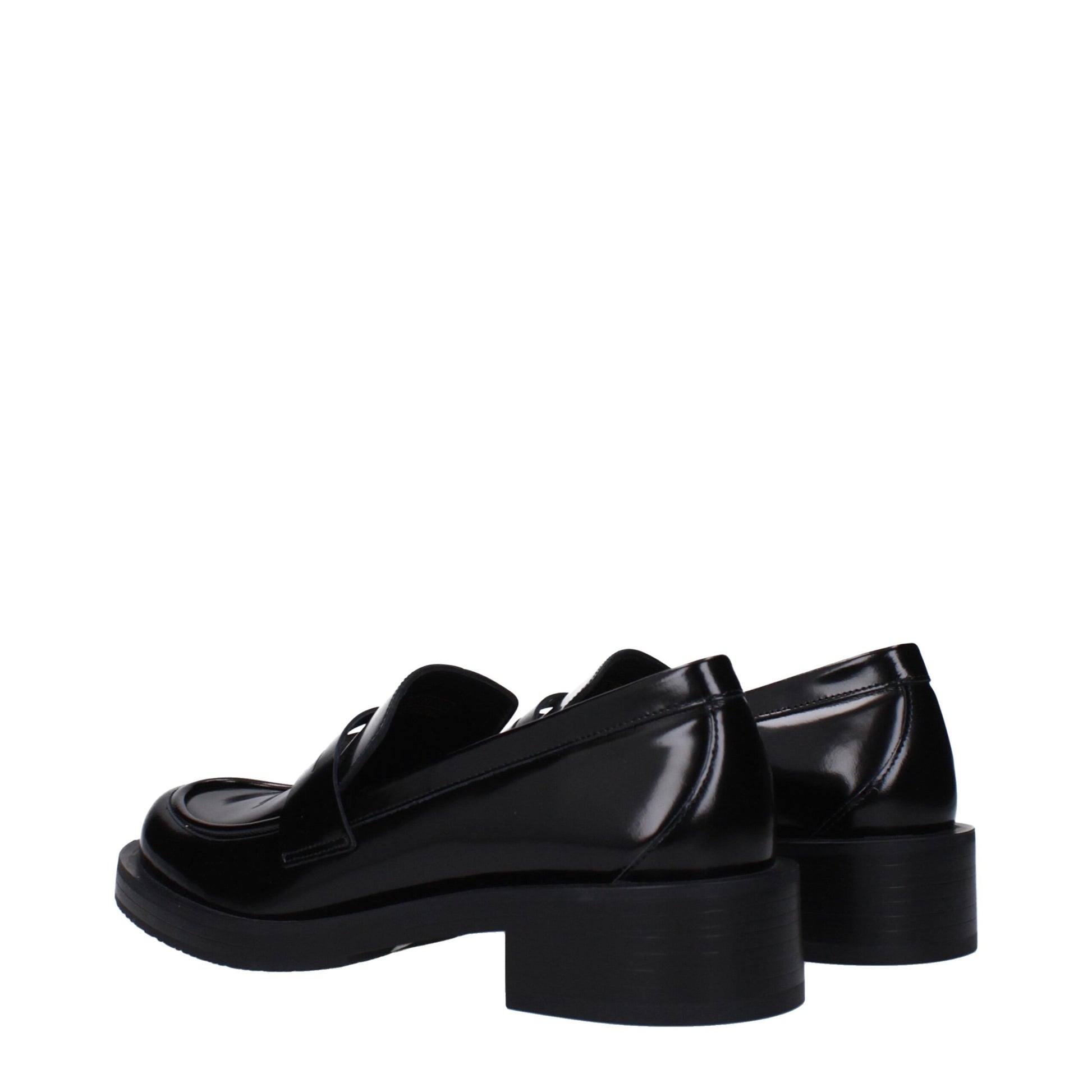 Black Leather Slip-On Loafers