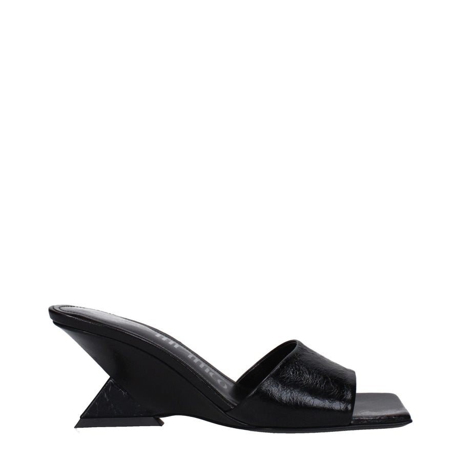 Black Leather Sandals