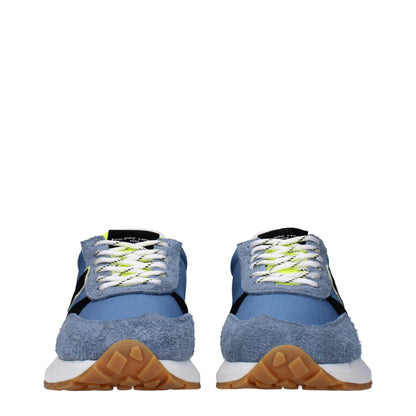 Blue Fabric Athletic Sneakers