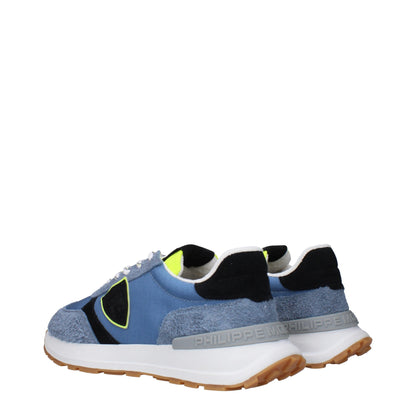 Blue Fabric Athletic Sneakers