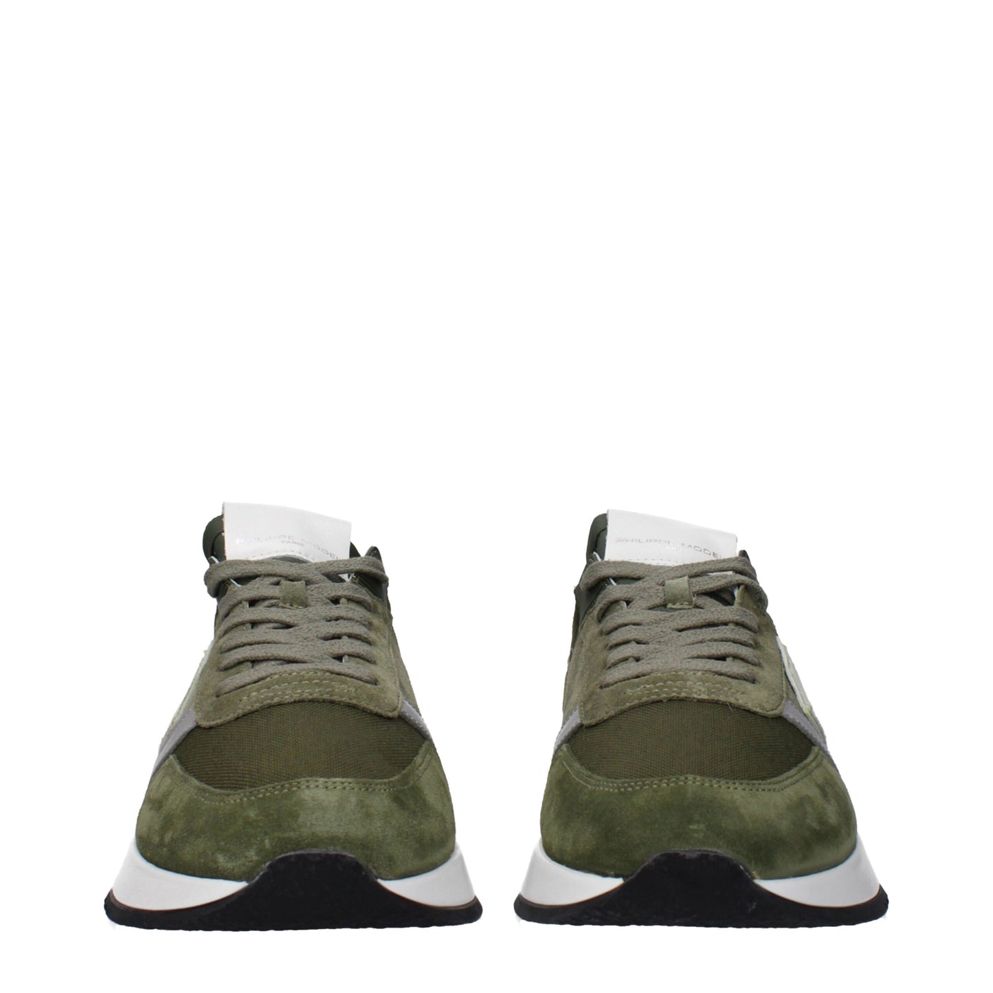 Green Leather Athletic Sneakers