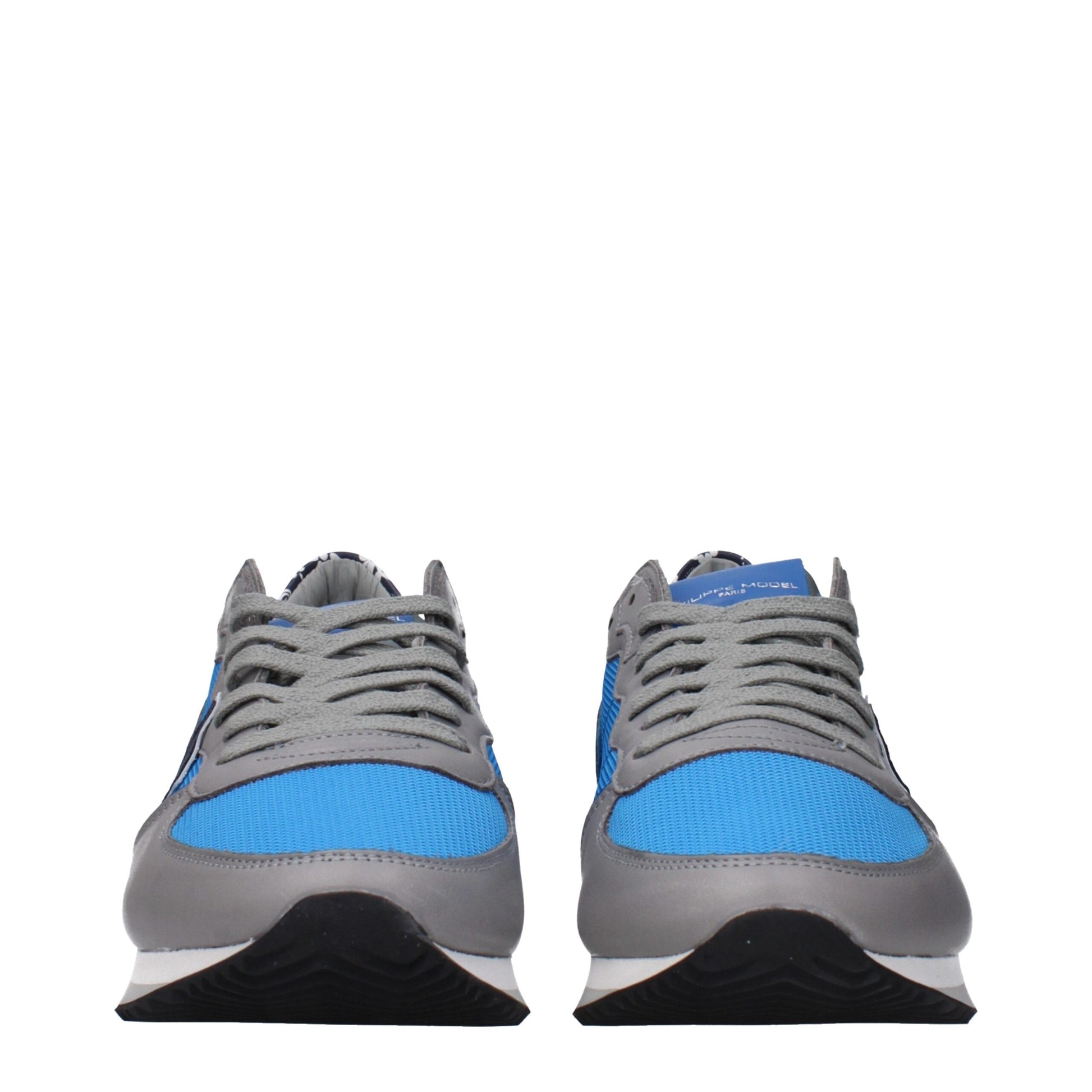 Blue Fabric Low Top Sneakers