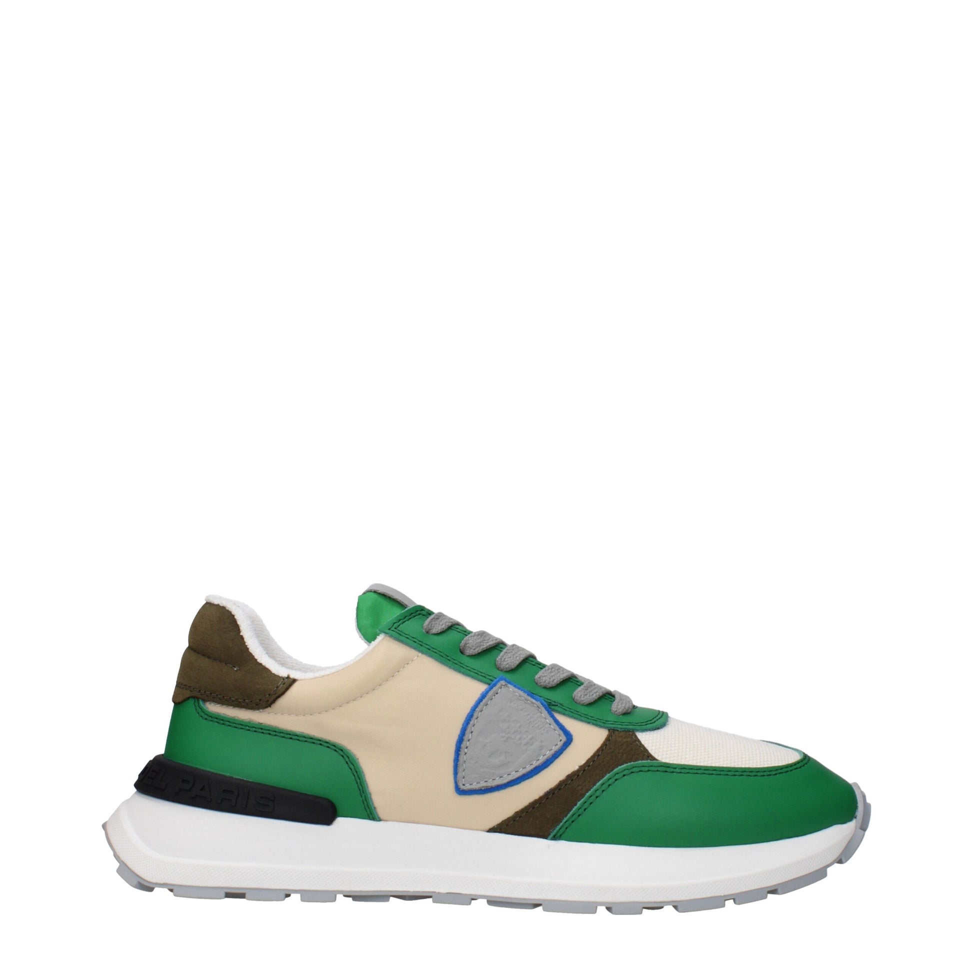 Green Fabric Athletic Sneakers