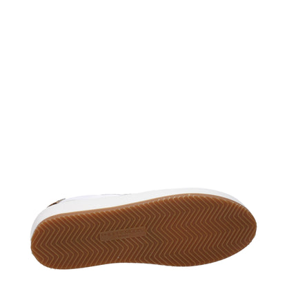 White Leather Low Top Sneakers