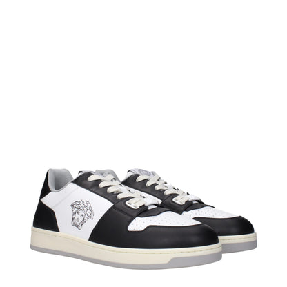 White Leather Low Top Sneakers