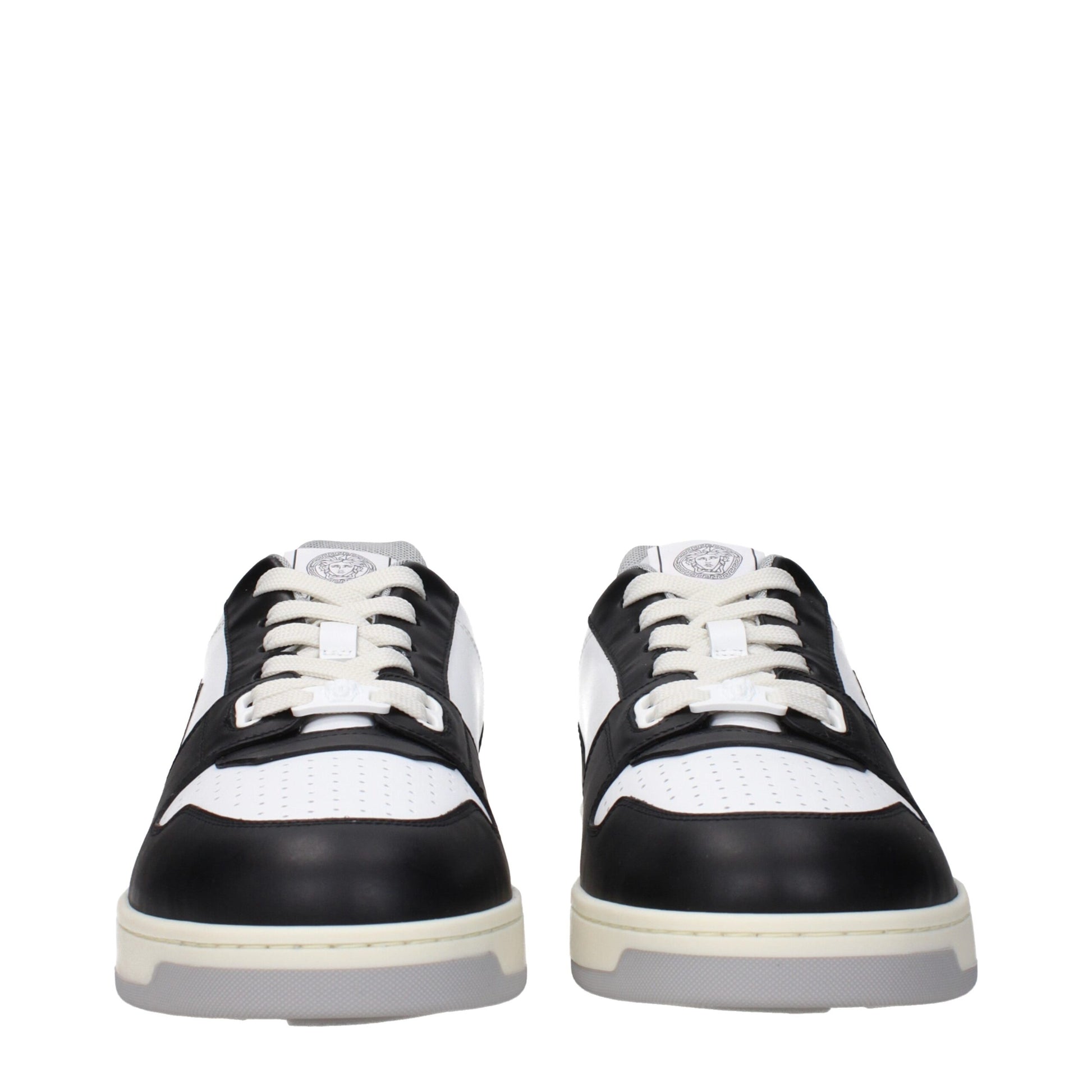 White Leather Low Top Sneakers