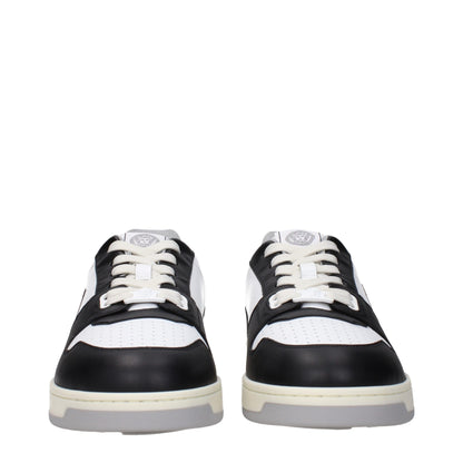 White Leather Low Top Sneakers