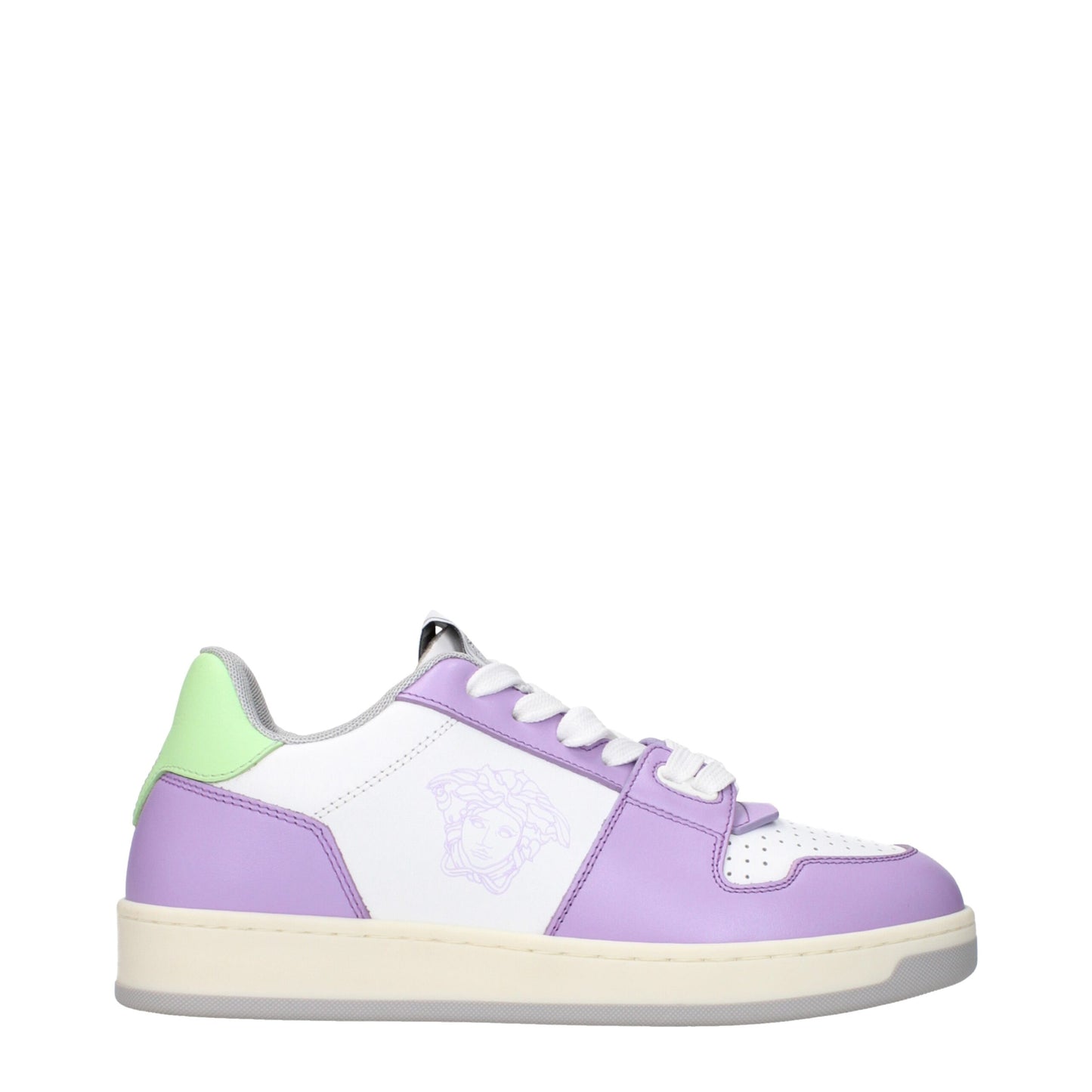 White Leather Low Top Sneakers