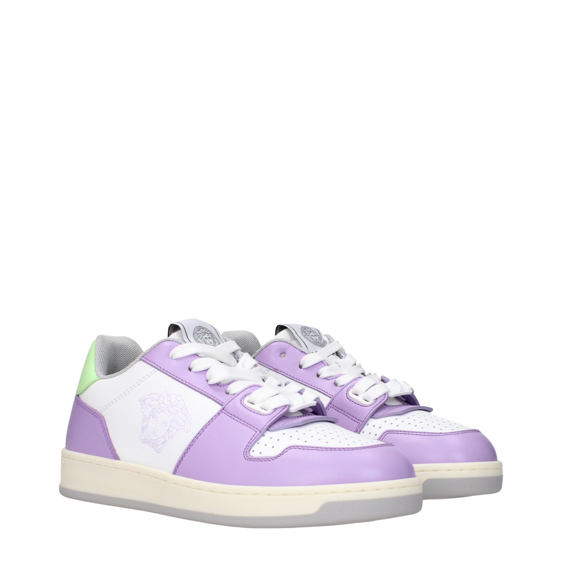 White Leather Low Top Sneakers