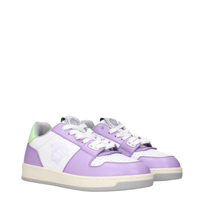 White Leather Low Top Sneakers