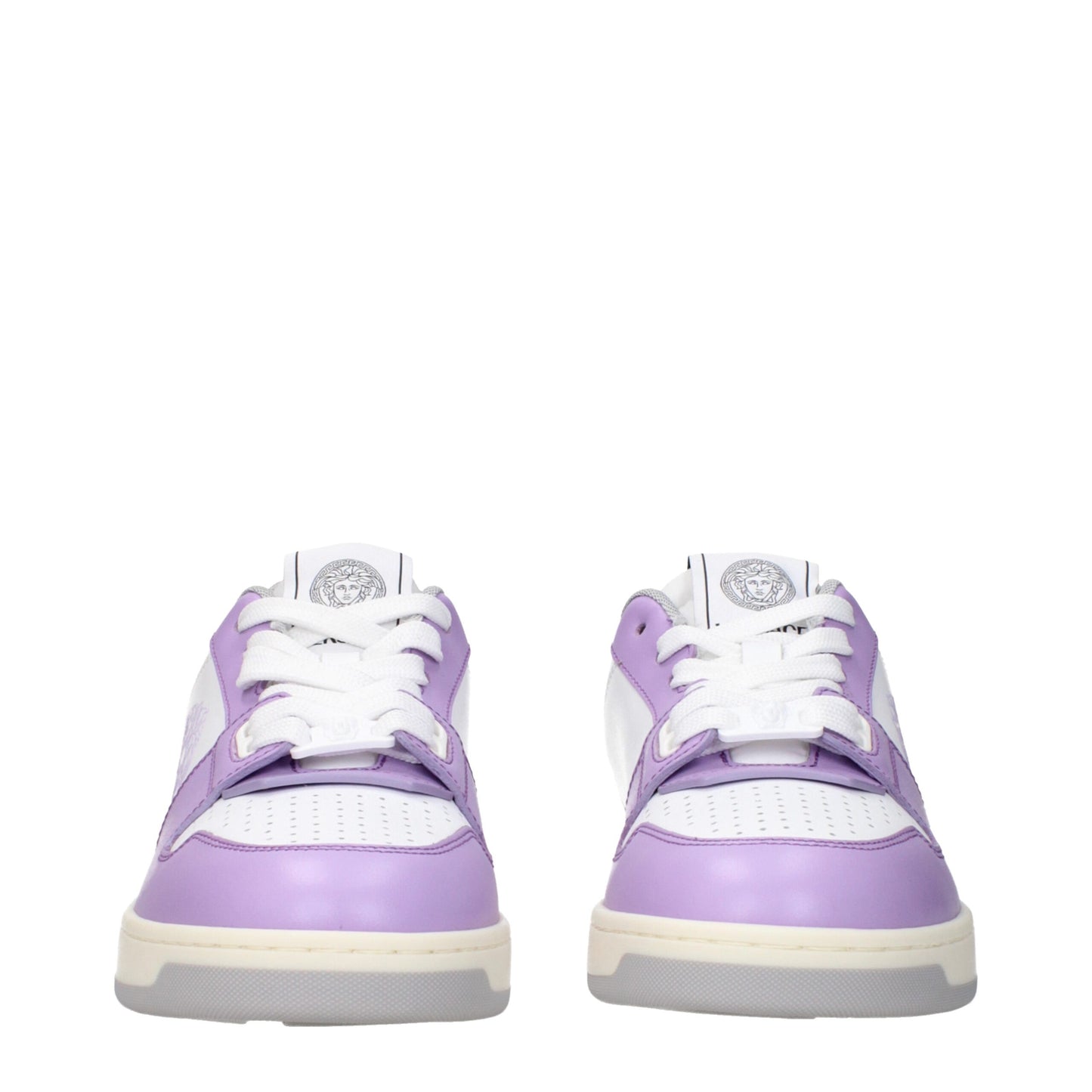 White Leather Low Top Sneakers