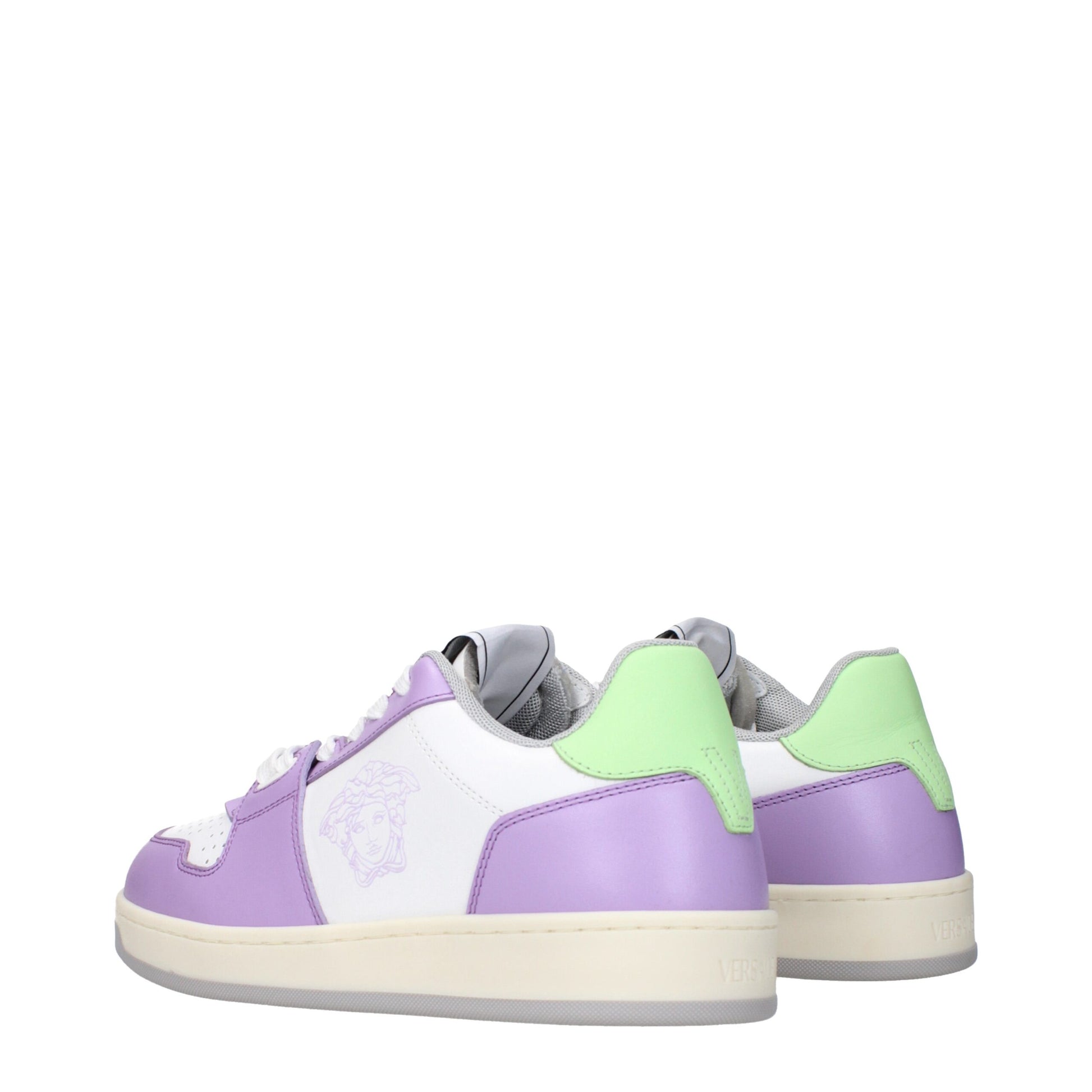 White Leather Low Top Sneakers