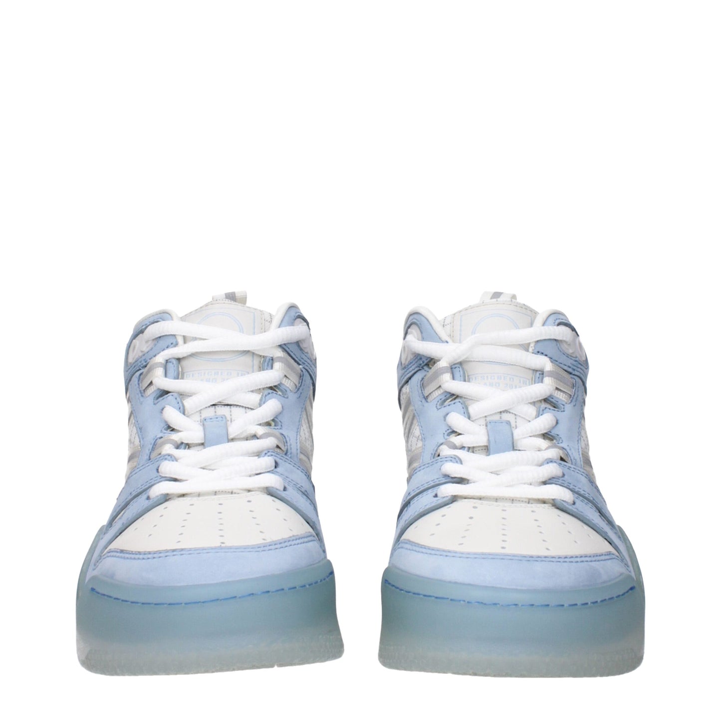 White Leather High Top Sneakers