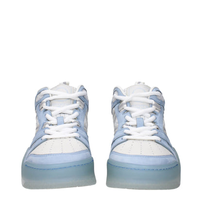 White Leather High Top Sneakers