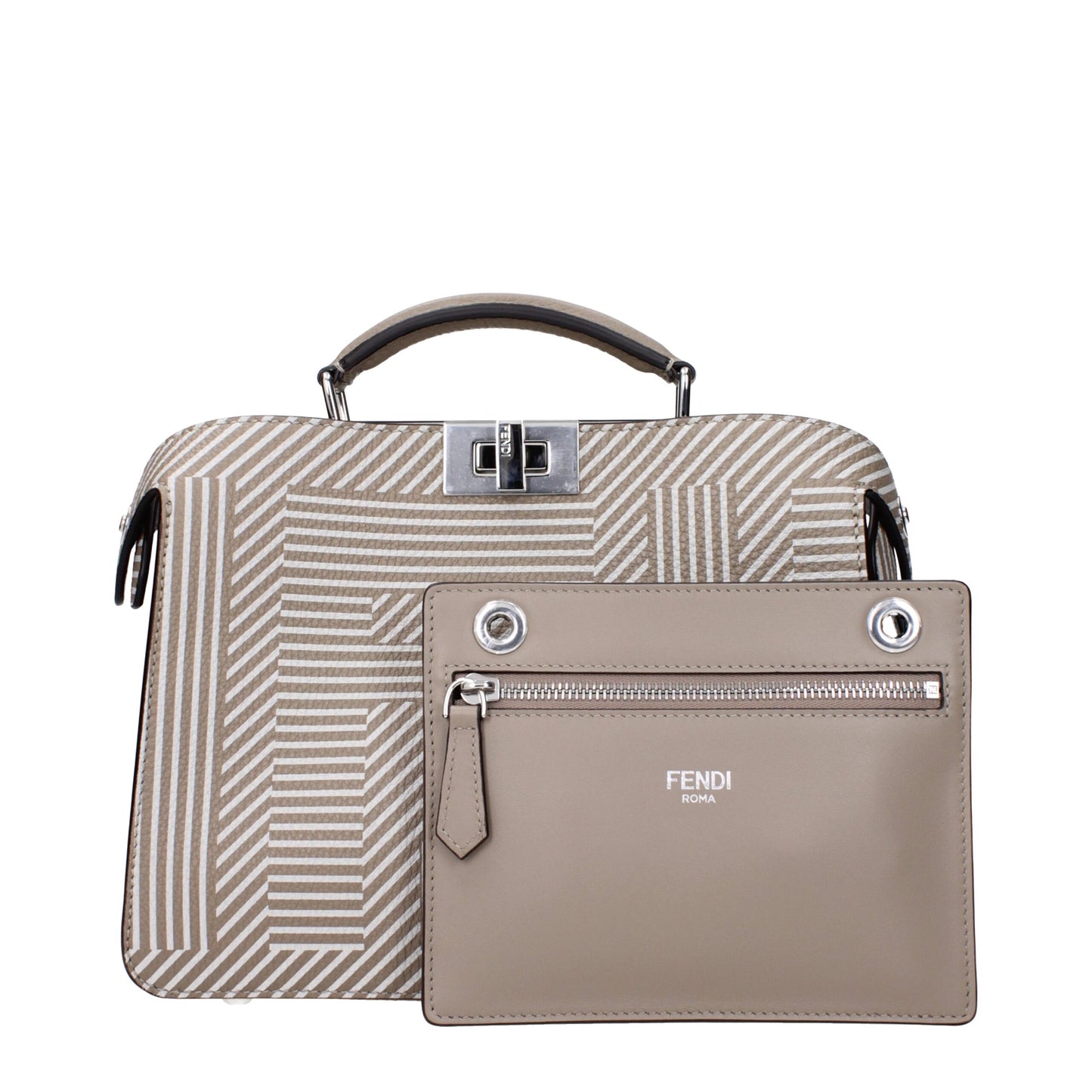Beige Leather Handbag