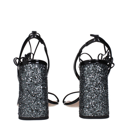Black Leather Platform Sandals