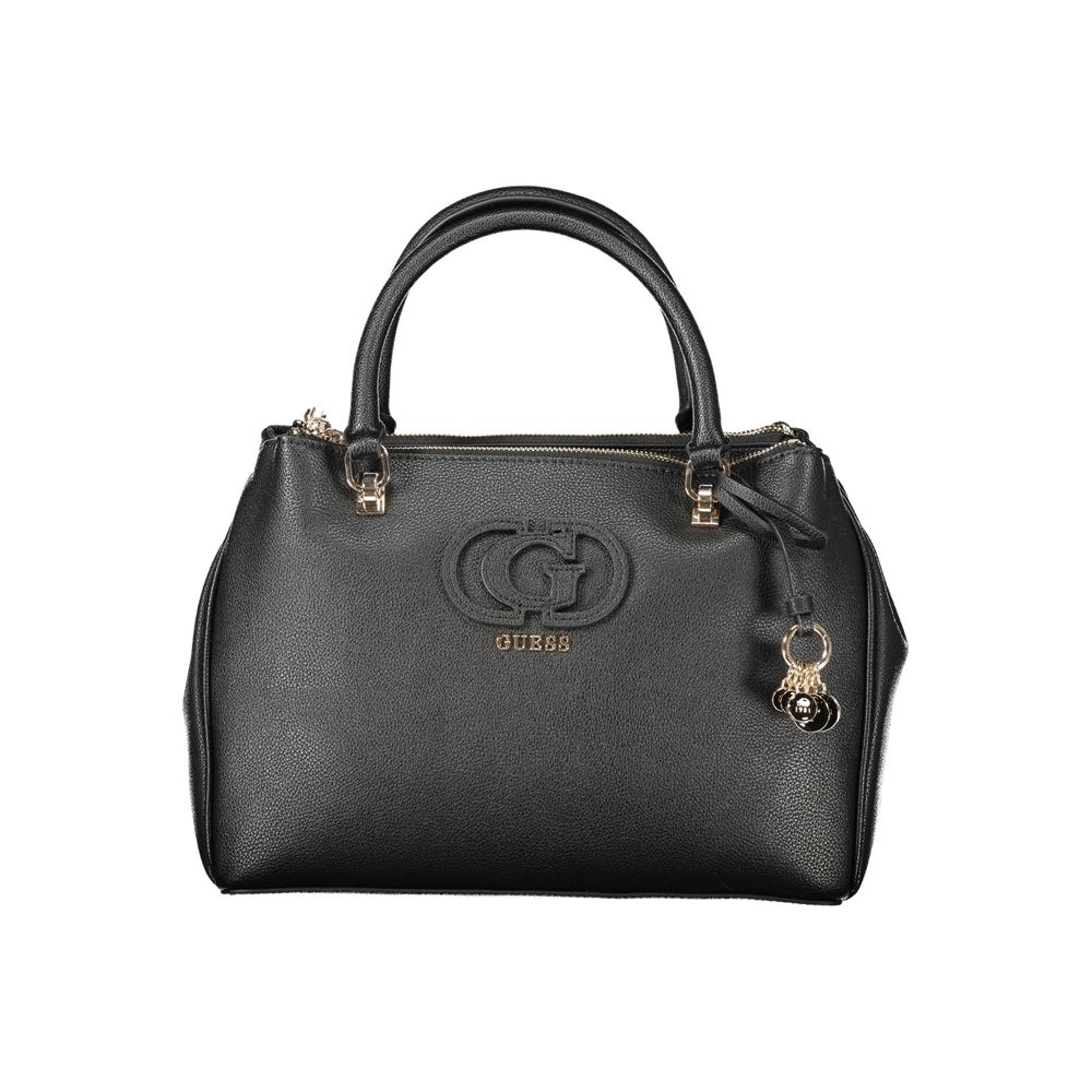 Black Polyethylene Women Handbag