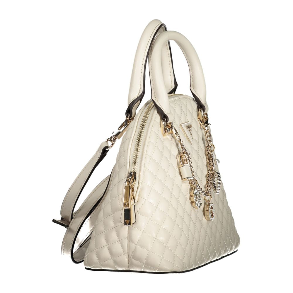 White Polyethylene Women Handbag