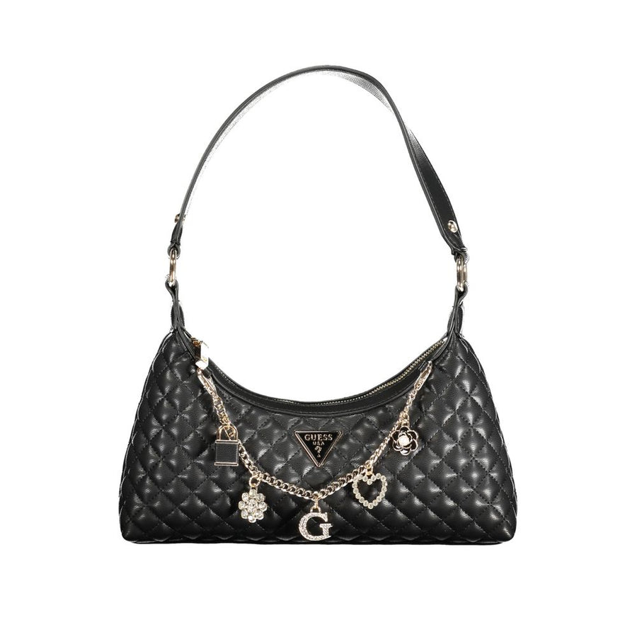Black Polyethylene Women Handbag
