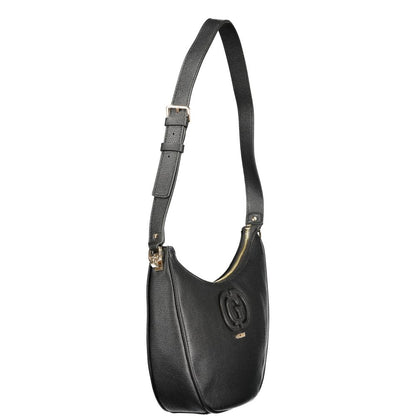 Black Polyethylene Women Handbag