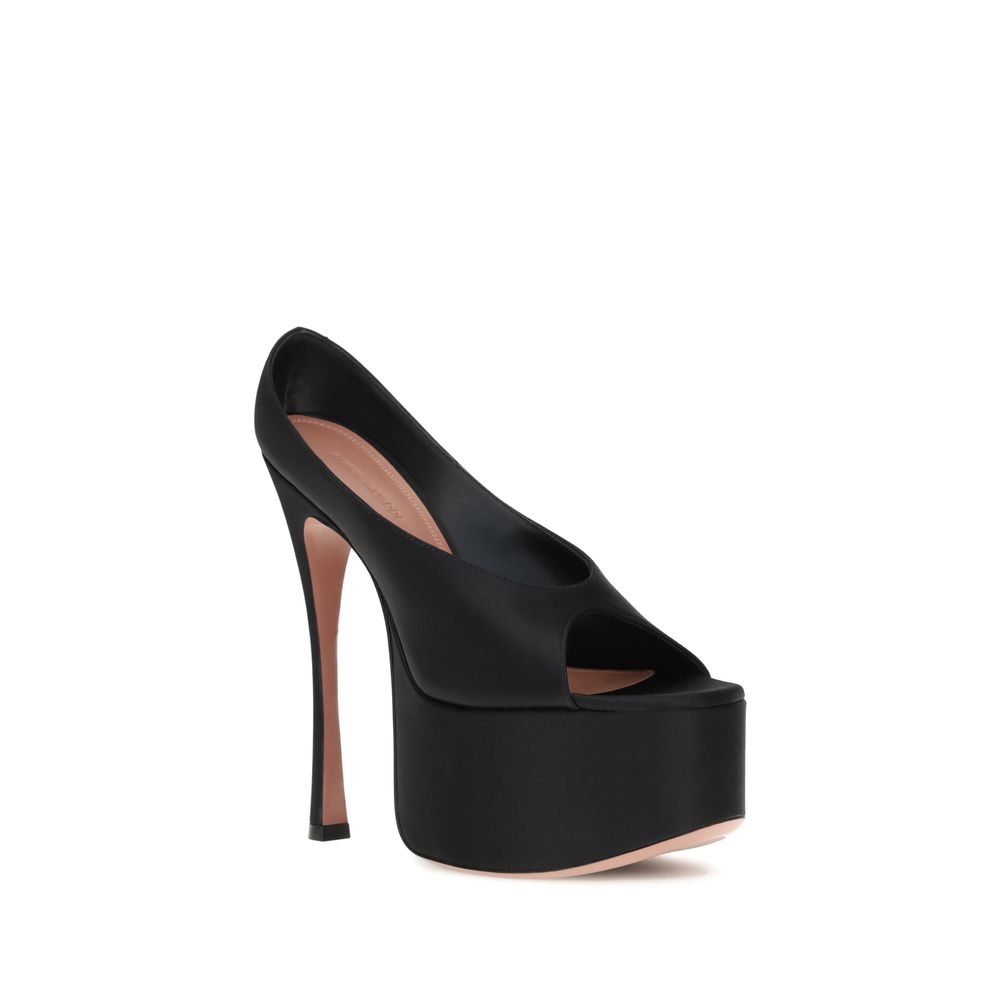 Black Calf Leather Bos Taurus Platform Sandals