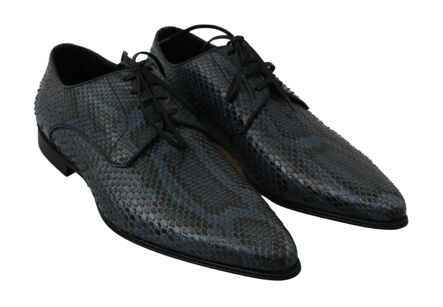 Blue Python Leather Snakeskin Shoes