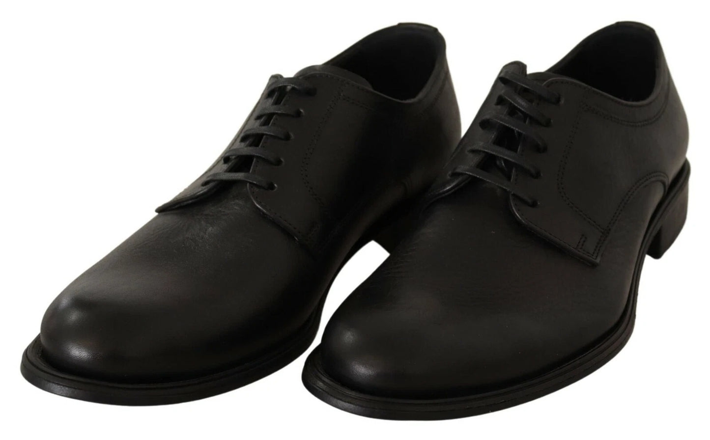 Black Lace Up Leather Men Formal Derby Shoes