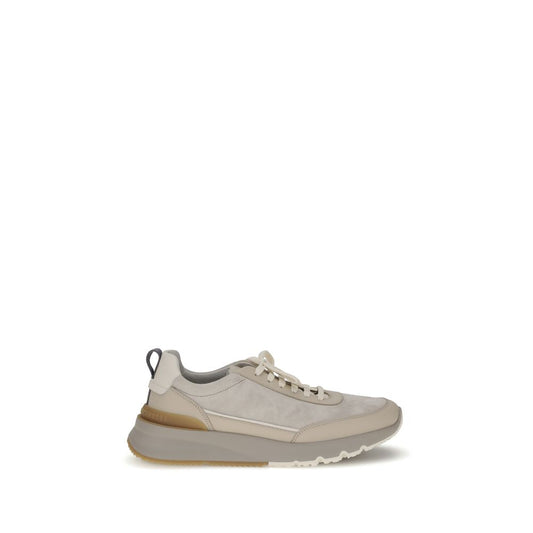 Gray Nylon Low Top Sneakers