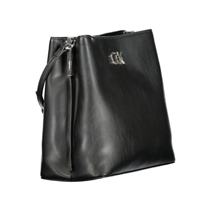 Black Polyester Handbag