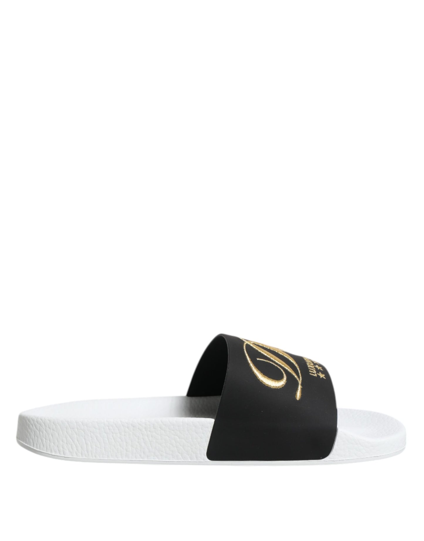 White Black Leather Sandals Beachwear Shoes