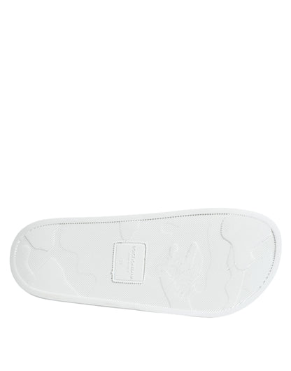 White Black Leather Sandals Beachwear Shoes