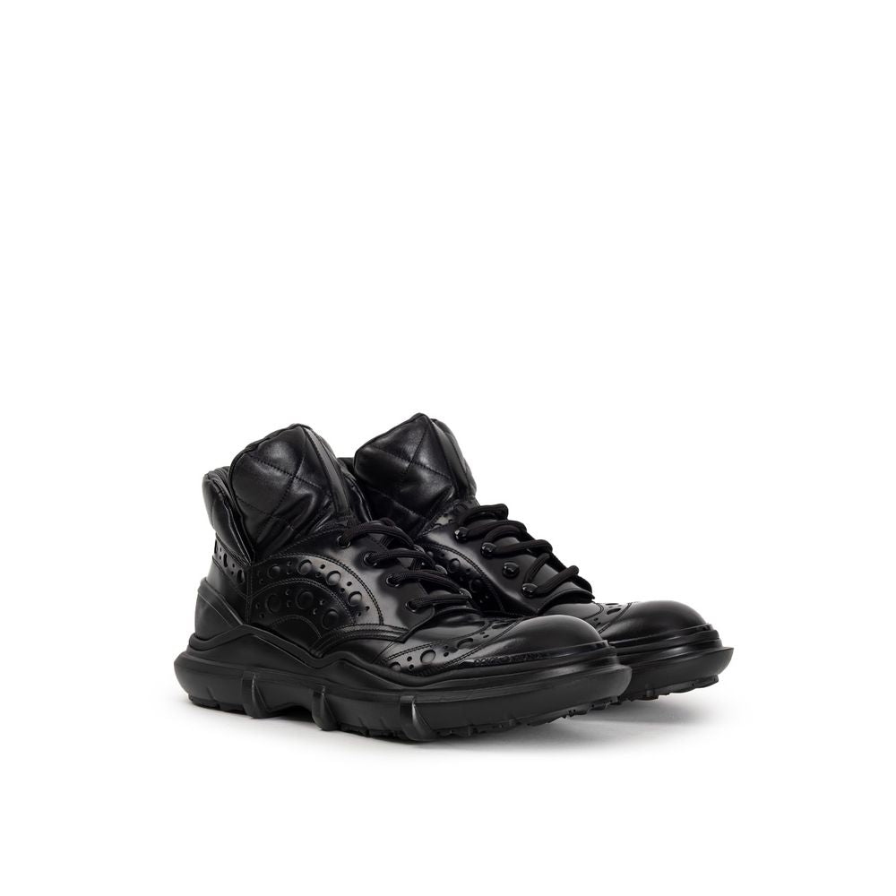 Black Leather Oxfords And Derbies