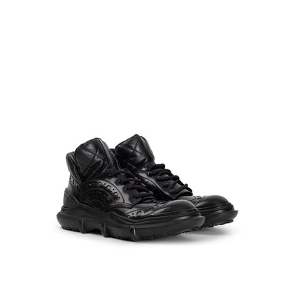 Black Leather Oxfords And Derbies