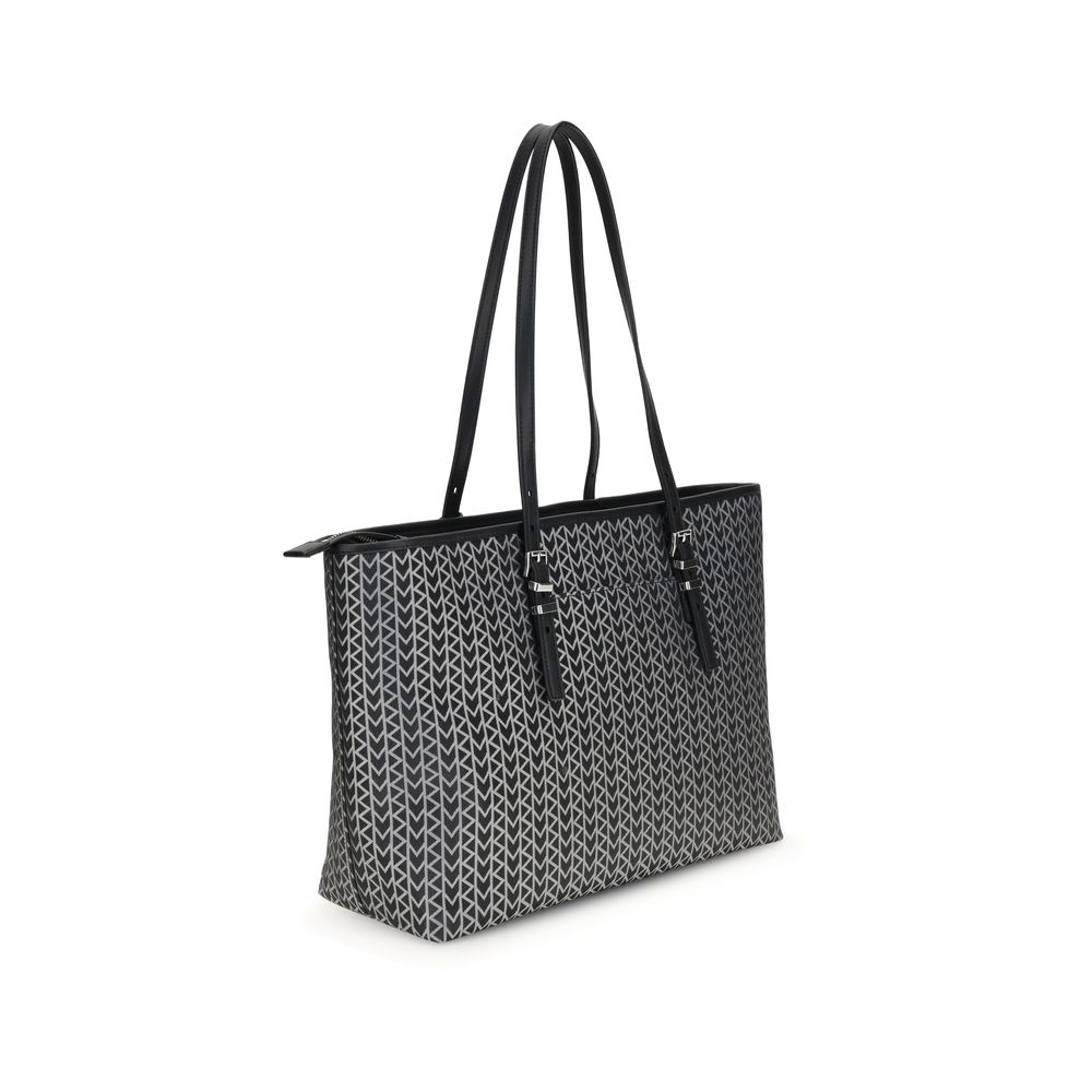Black Polyester Shoulder Bag