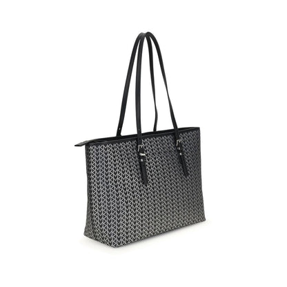 Black Polyester Shoulder Bag