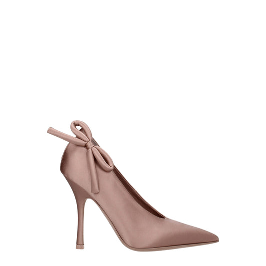 Pink Satin Pumps