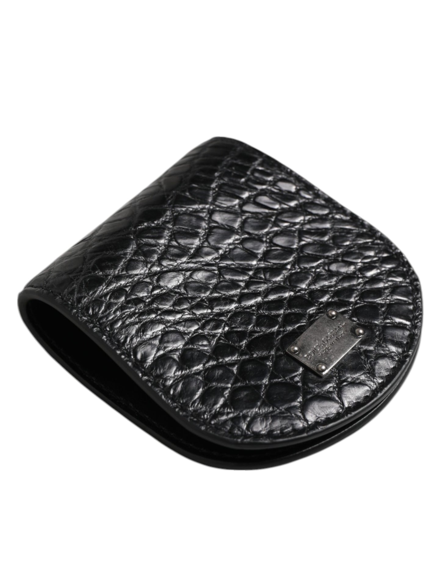 Black Exotic Skin Coin Condom Case Holder Pocket Wallet