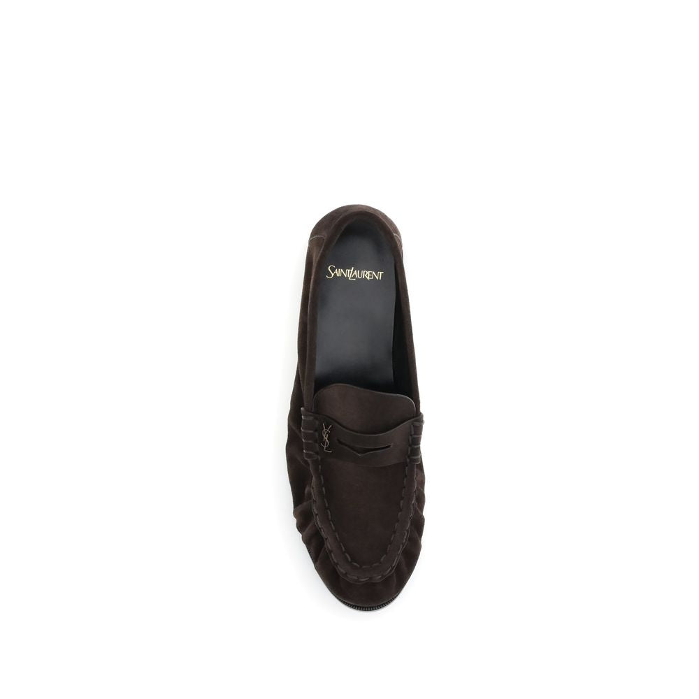 Brown Calf Leather Bos Taurus Slip-On Loafers
