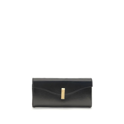 Black Leather Clutch Bag