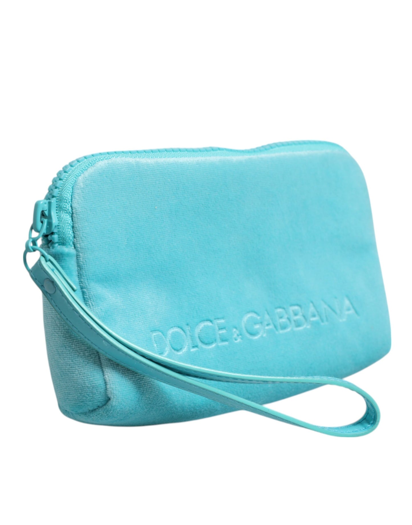Light Blue Solid Logo Clutch Sunglasses Holder Pouch Bag