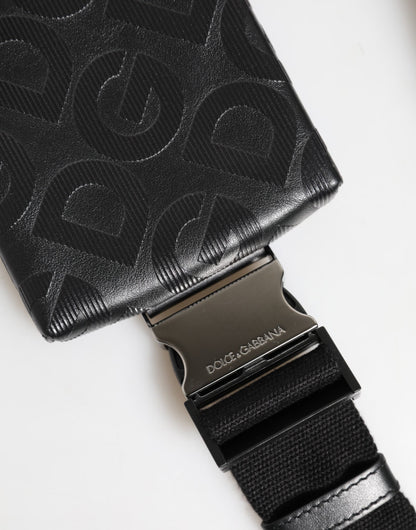 Gray DG Logo Mania Purse Phone Belt Waist Men Borse Bag